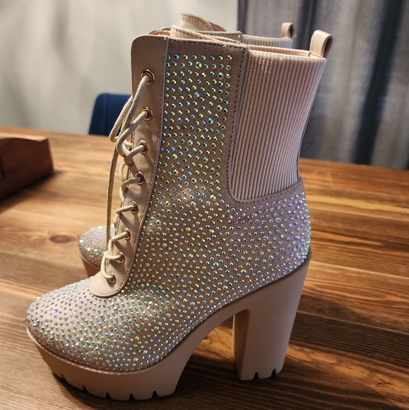 Woman's Rhinestone Booties - Picture 4 of 4